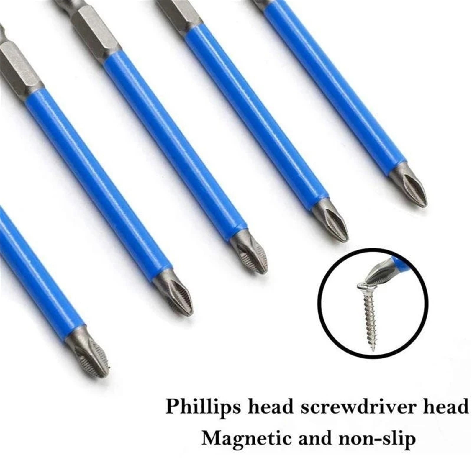 7PCS Hexadecimal Shank 1/4'' PH2 Screwdriver Drill Bit Glass Tile
