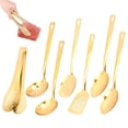 thumbnail image 1 of 7PCS Kitchen Utensil Set Stainless Steel Cooking Utensil Heavy Duty Kitchen Tool Spatula Set Home Essentials Dishwasher Safe,Gold, 1 of 11