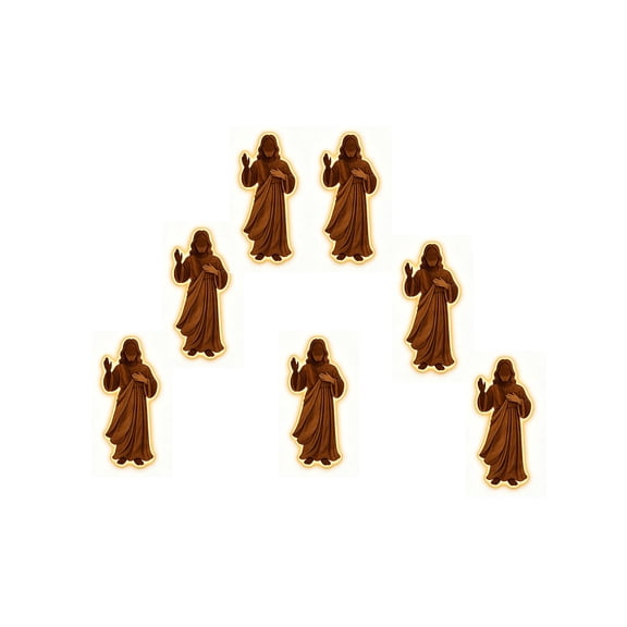 7PCS Light-Up Wooden Christmas Decor,Christmas LED Christmas Wall Decor with Remote Control for Living Room, Bedroom Fireplace Hallways