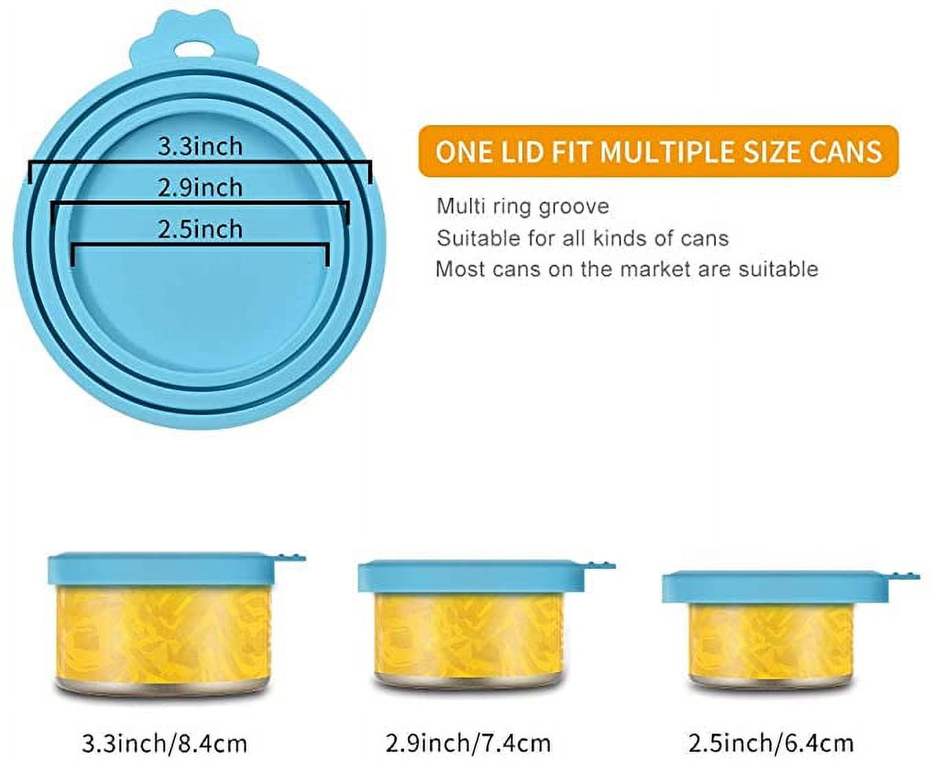7PCS Pet Can Covers, Dog and Cat Food Can Lids, Universal BPA Free