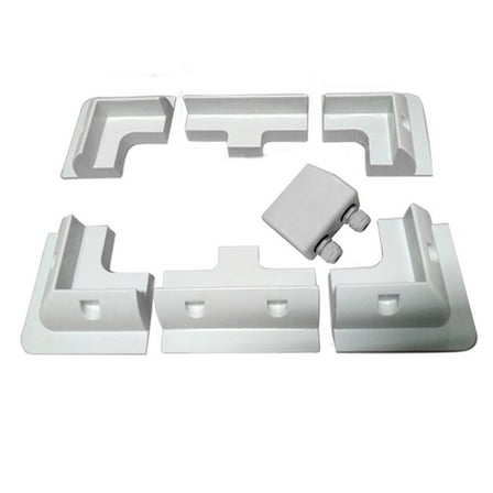 7PCS Solar Panel Mounting Bracket Kit - No Drilling, Sturdy ABS for RVs & Boats