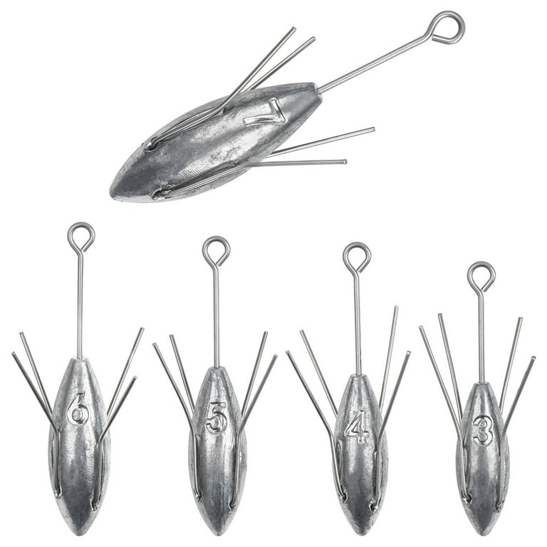 7PCS Sputnik sinkers Long Tail Surf Fishing rig Casting Saltwater