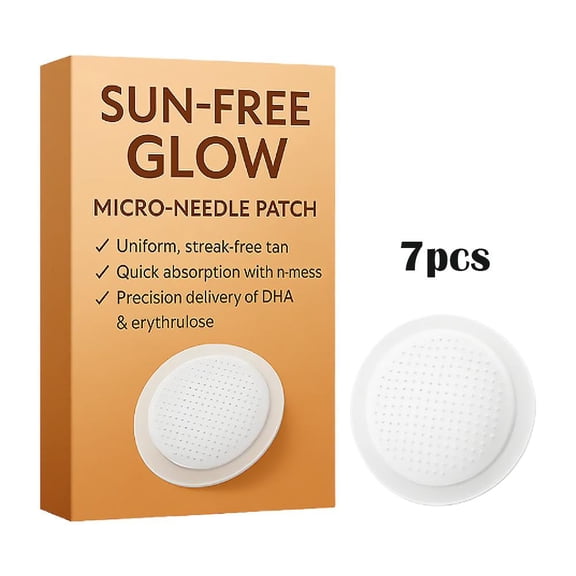 7PCS Sun Free Glow Patch, 2026 New Advanced Sun Free Glow Microdarts Patch, Natural Tanning Patches for Women and Men, Suitable for All Skin Types