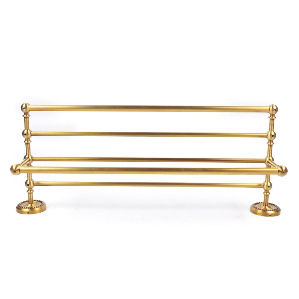 7PCS Vintage Gold Copper Bathroom Accessories Set Bath Hardware Towel Bar Kit