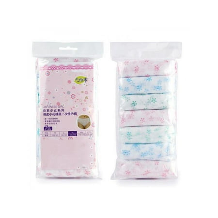 7PCS Women Disposable Underwear Cotton Travel Sterilized Panties Underpants Clean Prenatal Postpartum Disposable Paper Underwear