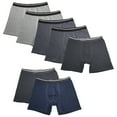 thumbnail image 1 of 7PK Assorted Mens Cotton Boxer Briefs Comfort Flexible Soft Waistband Underwear, 1 of 9
