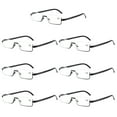 thumbnail image 1 of 7PK Men Half Metal Frame Reading Glasses Blue Light Readers for Small Head Face, 1 of 9
