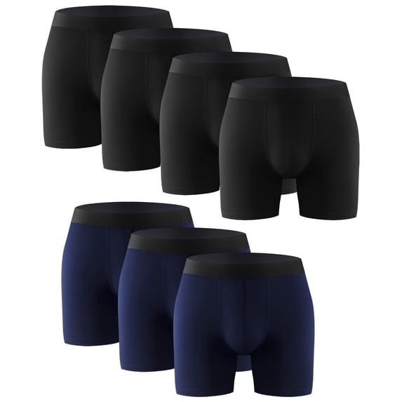 7PK Performance Men's Boxer Briefs Polyester Underwear Size Small, Medium, Large, XL & XXL