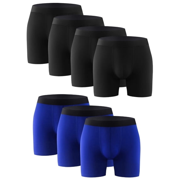 7PK Performance Mens Boxer Briefs Polyester Underwear Size Small, Medium, Large, XL & XXL