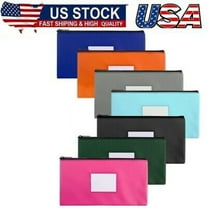 7Pack Money Bags with Zipper for Cash 11.25"x6.25" 7Colors Bank Deposit Bags