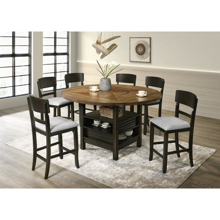 Lazy Susan Kitchen Table And Six Chairs 1500mm Large Round Lazy