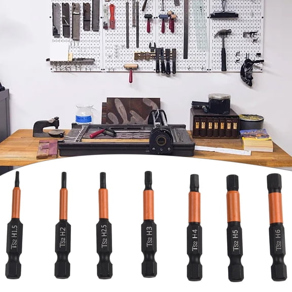 7Pc Magnetic Hex Head Wrench Drill Bit Set 1/4 Shank Screwdriver Bit Set H1.5-H6