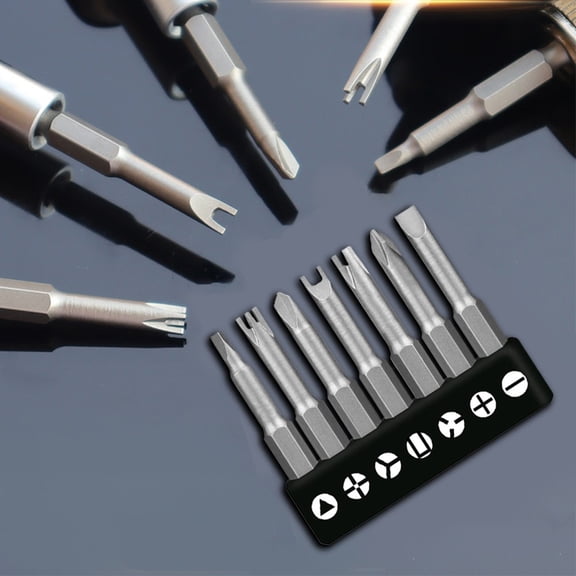 7Pc Special-Shaped Screwdriver Set Ph2 U Y Shape Triangle 50Mm Screwdriver Bits