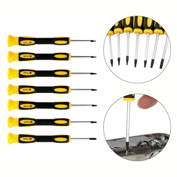 7Pc T3-T10H Hexagon Torx Screwdriver with Hole Screwdriver Removal Tool