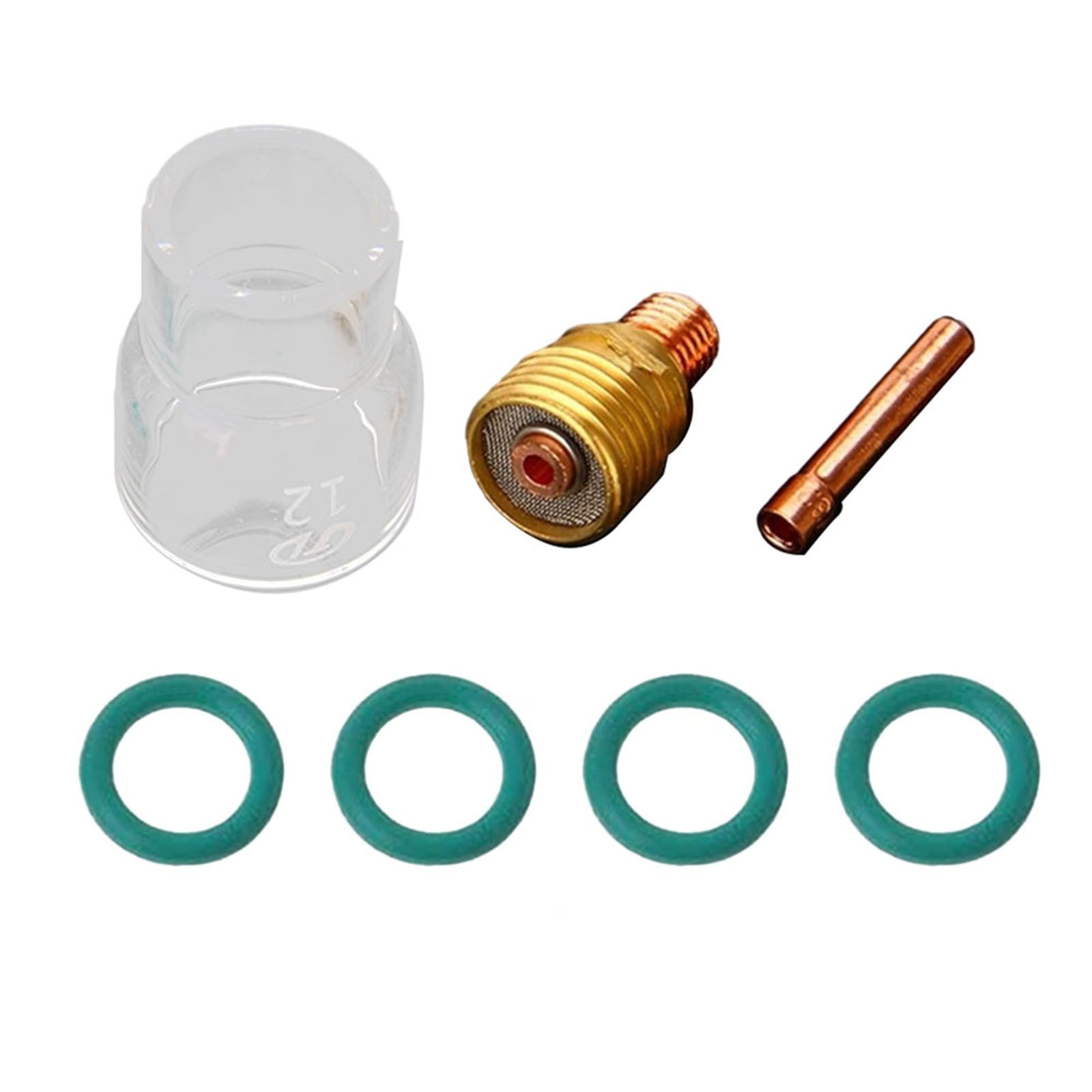 7Pcs 12 Py Rex Glass Cup Kit For Stubby Collets Body Gas Lens For Wp9