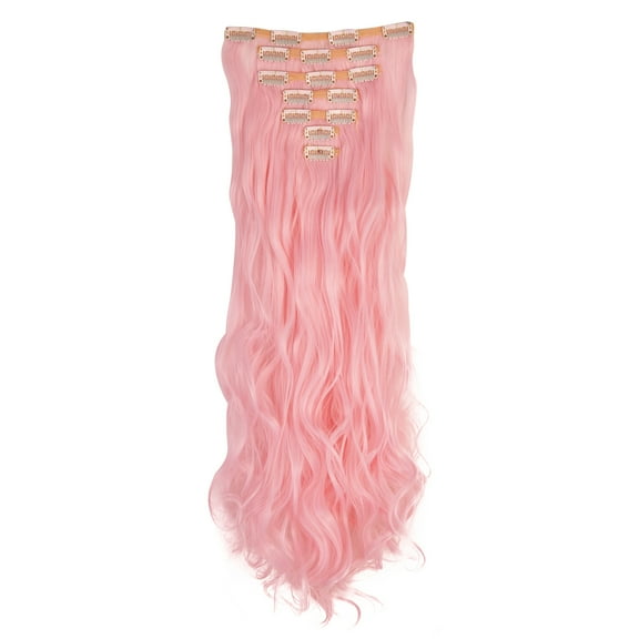 7Pcs 16 Clips 24 Inch Hair Extensions Thick Curly Straight Full Head Clip in Double Weft Hair Extensions