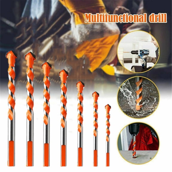 7Pcs 3/4/5/6/8/10/12mm Triangle Tile Drill Bit Wood Multifunctional Glass Ceramic Concrete Hole Opener Woodworking Tool