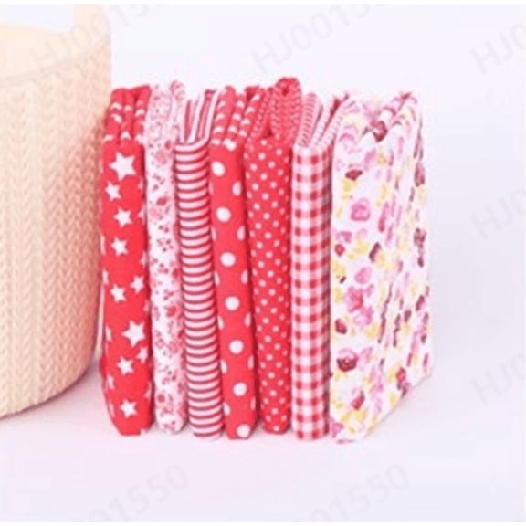 7Pcs (50cm x 50cm) Quilting Fabric Bundles,Cotton Craft Fabric Bundle Squares,Fat Quarters Fabric Bundles,Squares Sheets Patchwork,Pre-Cut Quilt Squares,DIY Sewing Quarters Bundle