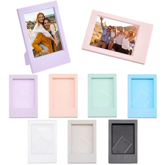 7Pcs 7 Colors Acrylic 3-inch Instant Camera Photo Frame Rectangle for Star-Chasing Girls Mixed Color 92x60.5x6mm Inner Diameter: 61x45mm 1pc/color