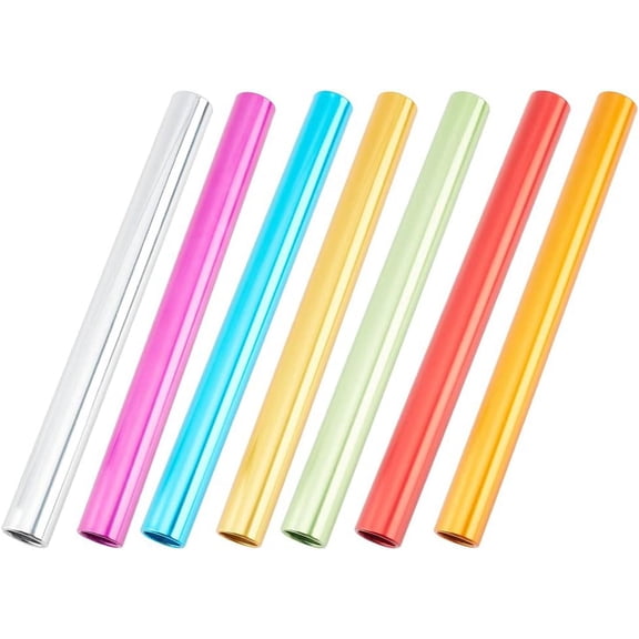 7Pcs 7 Colors Aluminum Alloy Relay Batons Race Equipments for Running Race Team Round Tube Mixed Color 299x28mm Inner Diameter: 22.5mm for DIY