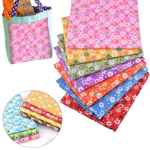 7Pcs 9.8"x9.8" Printed Cotton Fabric Bundle, Multi-Color Fabric Squares, Precut Quilt Fabric, Soft Patchwork Fabric, DIY Sewing Craft Fabric, Handmade Home Decoration Fabric Set, Patchwork Cushions