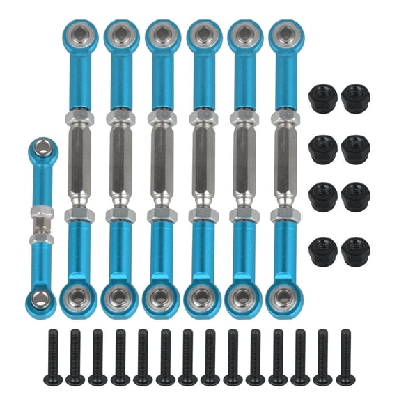 7Pcs Aluminum Camber Link with Rod Ends for Traxxas Slash 2WD 1/10 Upgrade Parts Light Blue