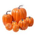 thumbnail image 1 of 7Pcs Artificial Pumpkin Ornament DIY Home Decor for Fireplace Kitchen, 1 of 8