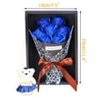 thumbnail image 1 of 7Pcs Artificial Soap Rose Flower Gift Box with Teddy Bear Valentine's Day Bouquet Home Decor Romantic Present for Wedding Anniversary Celebration, 1 of 4