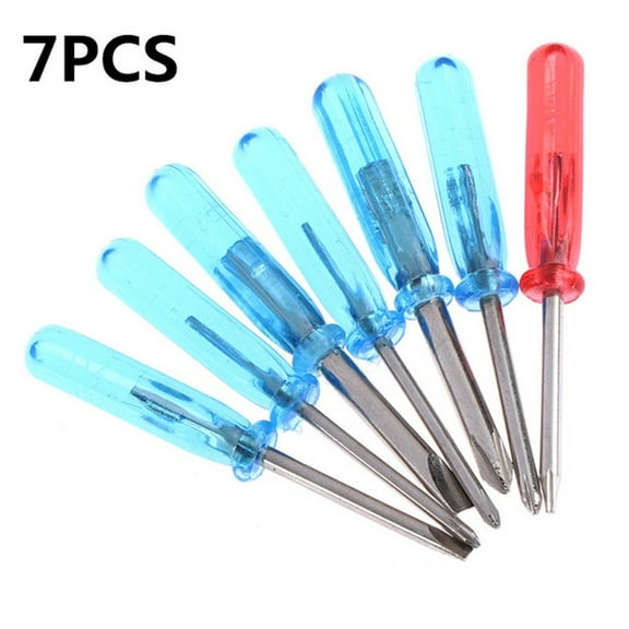 7Pcs Blue Mini Screwdriver Set, Toy Cross Word Repair Tool, Suitable For Exercising Hands-On Ability Small Repair Tool, Cry