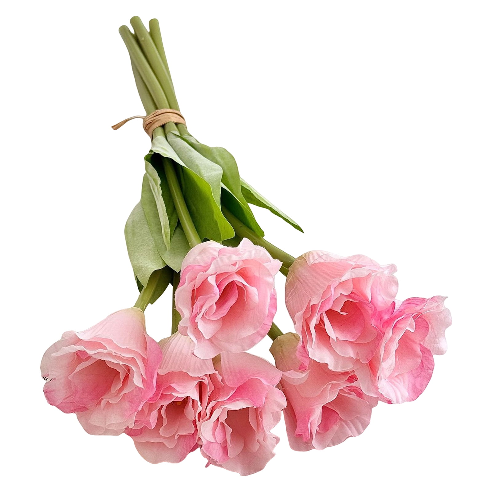 7Pcs/Bouquet Simulated Bouquet Realistic Vivid Color Flowers Iron Wire