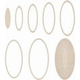thumbnail image 1 of 7Pcs Ceramics Plate Forming Molds Oval Pottery Tools Wooden Concentric Geometric Figure Rail Set Clay Molds DIY Dish Slump Mold for Ceramic Cutting and Printing Blank Modeling Brown, 1 of 9