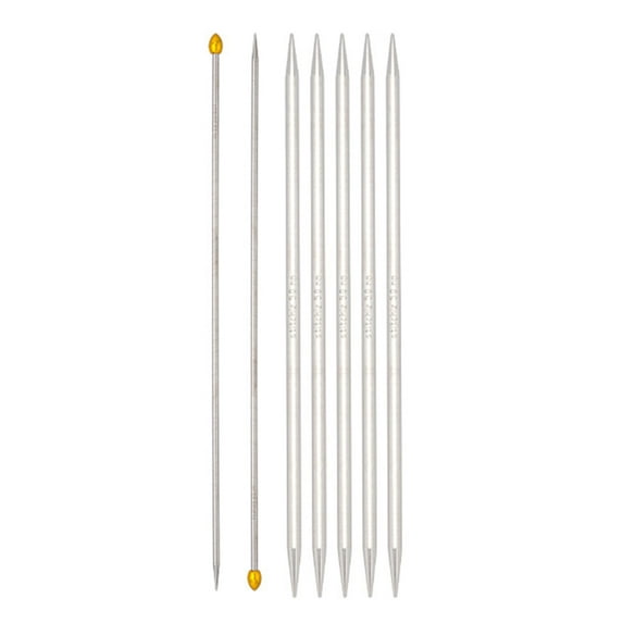7Pcs Double Pointed Knitting Needle Single Pointed Knitting Needle Set Stainless Straight Knitting Needle for Knitting