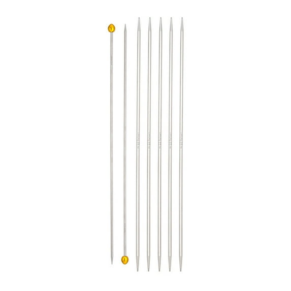 7Pcs Double Pointed Knitting Needle Single Pointed Knitting Needle Set Stainless Straight Knitting Needle for Knitting