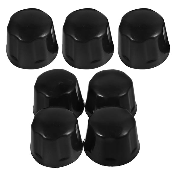 7Pcs Durable Rubber Wheel Hub Dust Covers Black Rim Protector Caps for Automotive