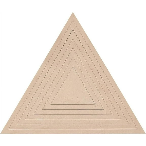 7Pcs Equilateral Triangle Pottery Tools Wooden Triangle Geometric Figure Rail Set for DIY Ceramic Cutting and Printing Blank Modeling Mud Plate Forming 10x12 inch