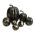 thumbnail image 1 of 7Pcs Fake Pumpkins Artificial Plastic Pumpkins Decorations Rural Style Farmhouse Foam Pumpkins Decoration for Fall Home Decor black, 1 of 2