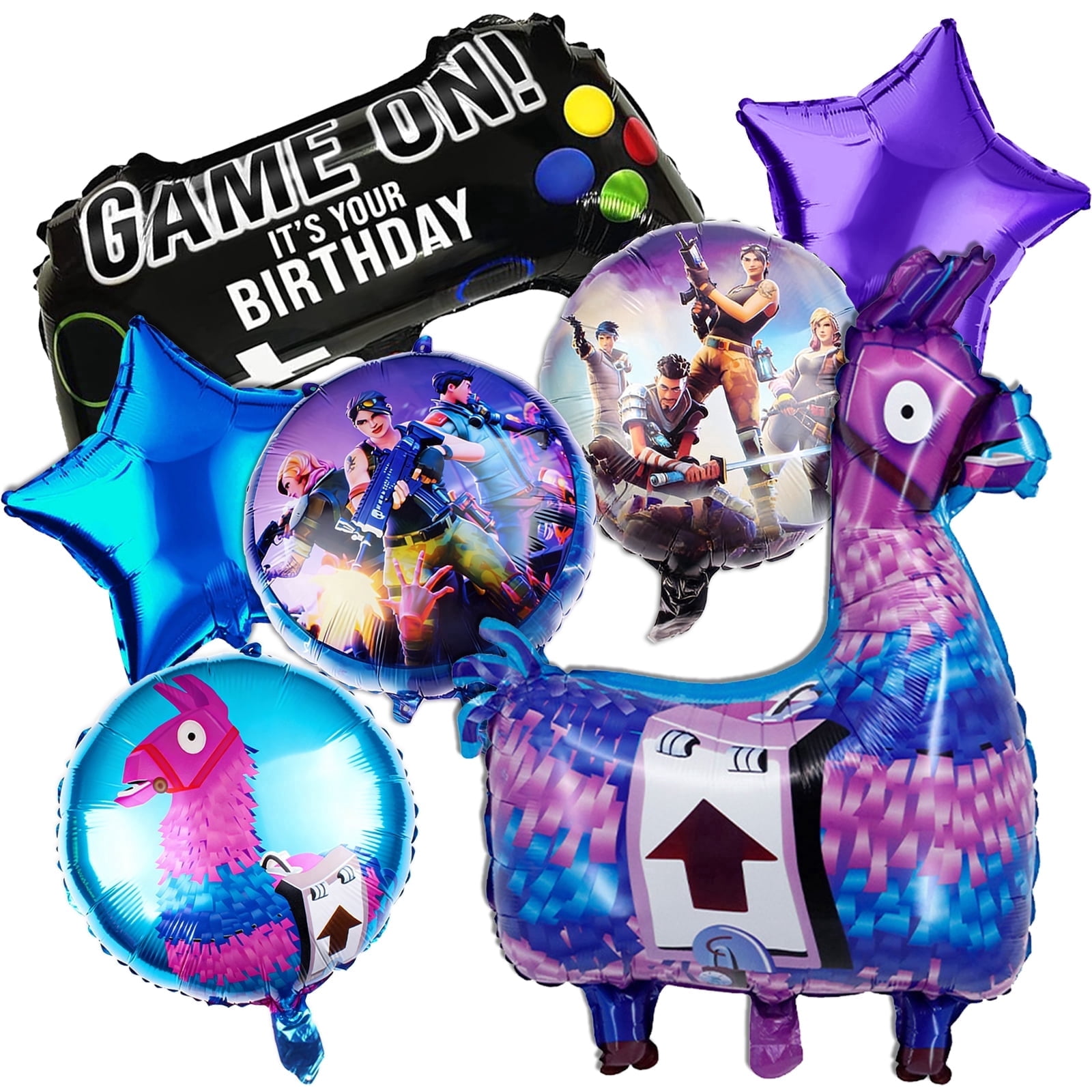 7Pcs Fortnite Games Birthday Party Supplies Decor, Llama Party — free download