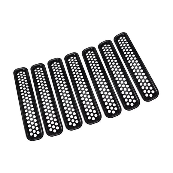 7Pcs Front Grill Mesh Grille Inserts Cover Trim Kit For Jeep For Wrangler TJ 1997-2006