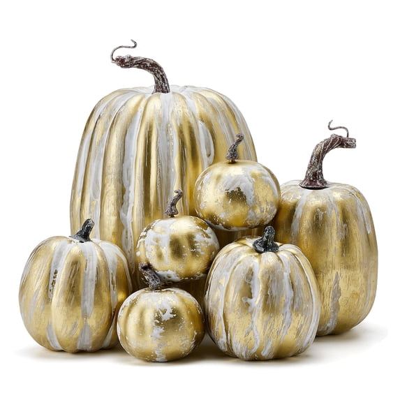 7Pcs Halloween Simulation Pumpkin, Model Artificial Craft Fall Harvest Decoration, Holiday Home Party Decor Favors