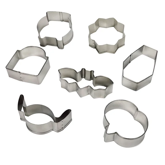 7Pcs Halloween Stainless Steel Cookie Cutter Sets Spider Web Biscuit Decorations