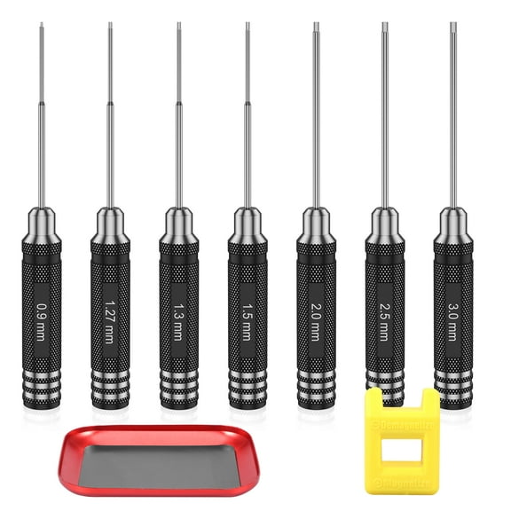 7Pcs Hex Screwdriver Set High Speed Steel RC Hexagonal Screwdriver Set RC Car Drone Repair Tool for Racing Car Models