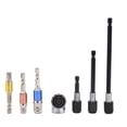 thumbnail image 1 of 7Pcs Impact Grade Power Hand Tools Set, Chrome Vanadium Steel, Magnetic Socket Hex Shank Extension Rod Drill Adapter, 1 of 9
