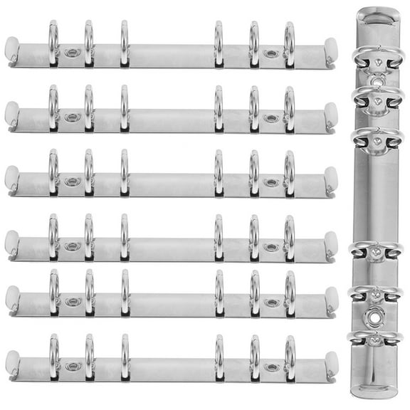 7Pcs Loose Leaf 6-ring Binding Spines Combs Notebook Planner Binding Accessories