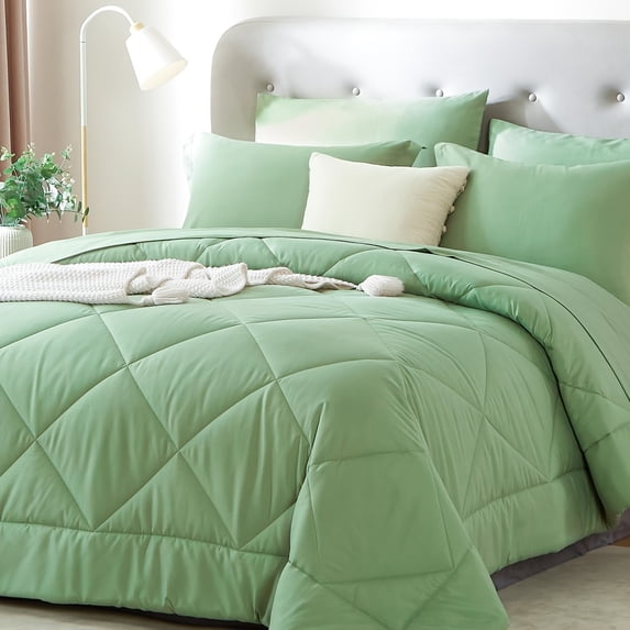 7Pcs Luxurious Bed In A Bag Comforter Set - Soft Microfiber, Lightweight, King Size Bedding Set, Easy Care, Hypoallergenic, And Breathable, Perfect For All Seasons, Gifts For The Family
