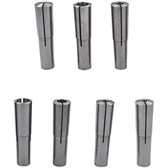 7Pcs MT2 2MT Collet Set 1/8-1/2 Inch 3/8 Inch -16 Threaded Back for Drawbar Fit for Machining Turning$$Tools & Hardware Other