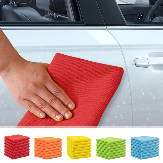 7Pcs Microfiber Cleaning Cloths, Ultra Soft Cleaning Rags for Cleaning House, Super Absorbent Microfiber Cloths for Kitchen, Multi-Purpose Cleaning Cloths for Car, Lint-Free, Streak-Free | Xuniizn