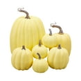thumbnail image 1 of 7Pcs Mini Artificial Pumpkins, Fall Harvest Simulation Pumpkins Decor Fake Fruit for Halloween, 1 of 8