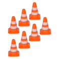 7Pcs Mini Traffic Cones Training Roadblock Cones Mini Orange Cones for