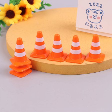 7Pcs Mini Traffic Road Cones Toys Training Roadblock Signs Educational Toy__BWA