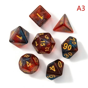 7Pcs Mix Dice Set Portable Toys For Kids Polyhedral D4 D6 D8 D10 D12 D20 Dice